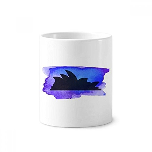 Tasse en céramique Opéra de Sydney 350ml comme porte-brosse à dents blanc
