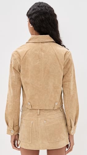 [BLANKNYC] Womens Cinnamon Crunch Real Suede Cropped Jacket3