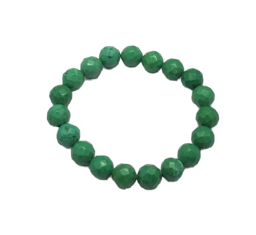 Bracelet émeraude de 10mm LKBEADS extensible le cadeau idéal de protection unisexe