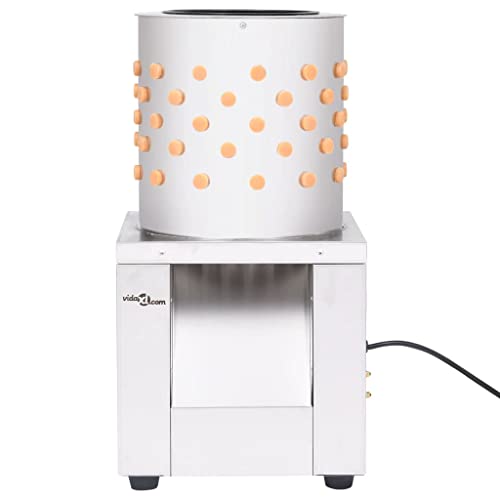 Foto von vidaXL Geflügelrupfmaschine für Huhn Rupfmaschine Nassrupfmaschine Gänserupfmaschine Enten Gänse Hühner Gummi Edelstahl 119 Finger 150W