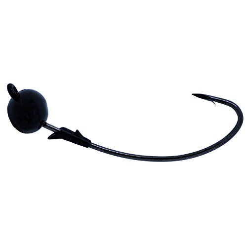 Eagle Claw TKSH516B-4/0 Trokar Scorpion Shakey Head, Black, 5/16 oz, Black, Per 3
