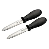 Rockland Guard Oyster Shucking Knife 2-Pack - 3.5” Heavy Duty 420 Stainless Steel Shucker Set for Clams & Shellfish - Non-Slip Ergonomic Handle Seafood Tools, Set of 2
