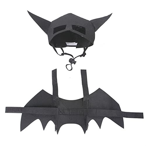 Pet Cat Bat Costume, Halloween Pet Costume Cat Bat Wings and Bat Mask Cosplay Pet Costumes Pet Apparel for Small Dogs and Cats