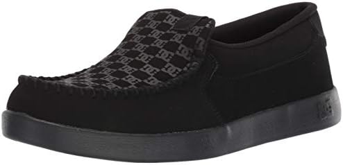 DC Men's Villain 2 Casual Slip On Skate Shoe Slipper, Black, 10 D M US