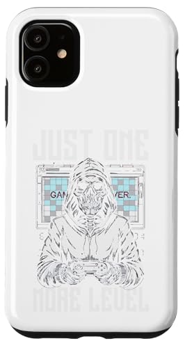 Just One More Level Skull �Q�[�}�[�f�U�C���B �X�}�z�P�[�X iPhone 11 �p