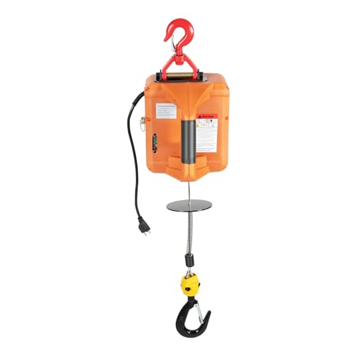 3 in 1 Electric Hoist Winch 440/660lb, 16ft/min Manual|Cable|Wireless Remote Control, 38/62ft Portable Power Electric Lift with Sling Strap for Lifting Small Engines, Bicycles, Groceries (440LBS)