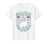 lapin nain polonais yeux bleus Aimes-tu ton lapin plus que ton frère ? Associé au slogan ''Will trade brother for a Polish Rabbit'', ce design est parfait pour les amoureux des lapins.