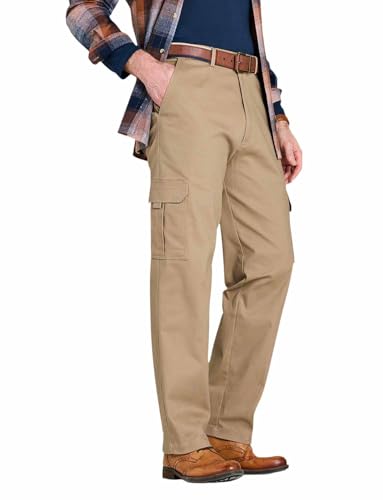 Pegasus Men's Cargo with Hidden Stretch Waistband Functional and Comfortable Pants Bark3