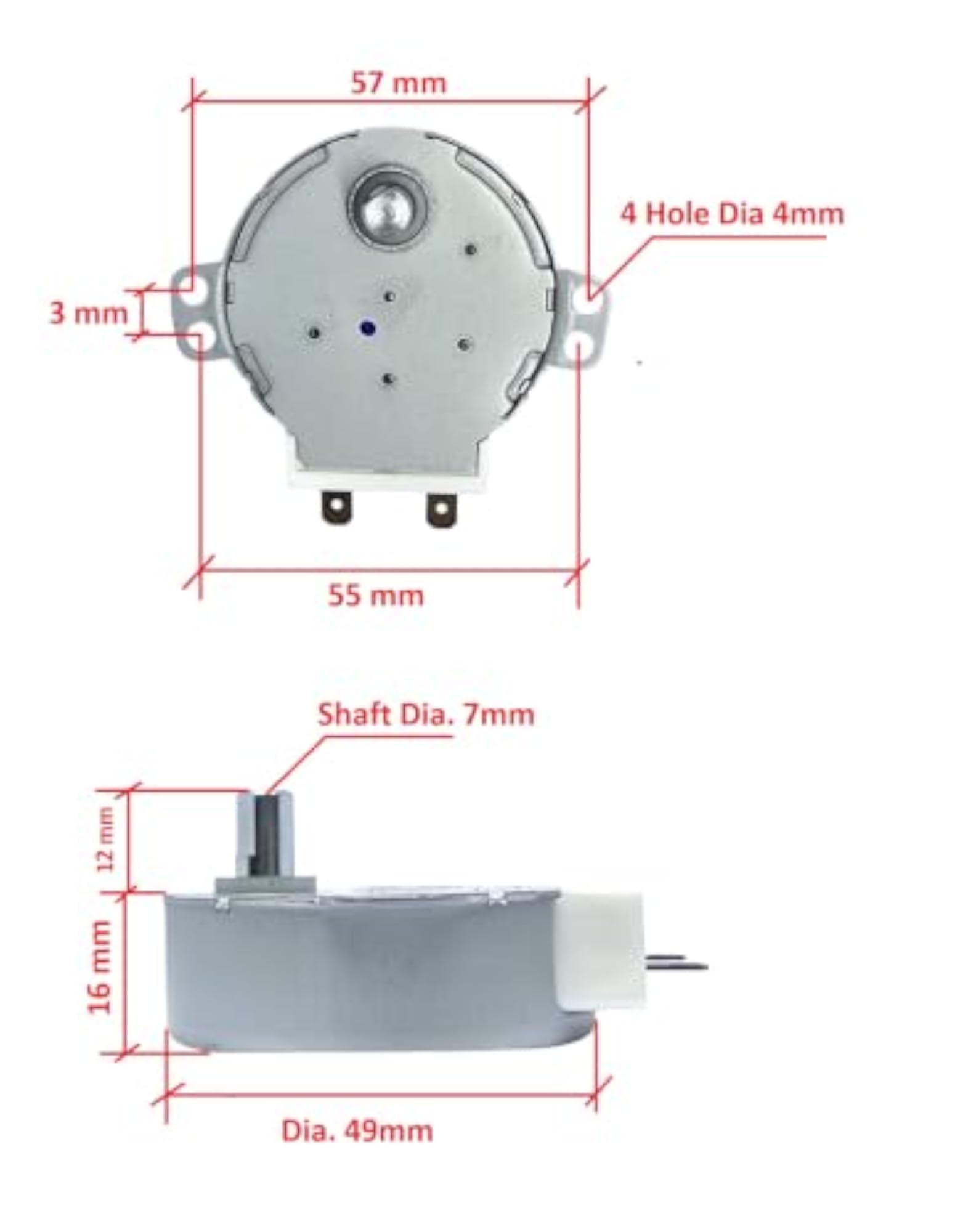 6rpm 220V Synchronous AC Motor with Gearbox