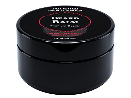 Beard Balm For Men And Mustache Wax - Medium Hold Beard Wax With Beard Oil For Men - Made With Beeswax For Easy Styling - Polishes, Softens And Conditions Beard And Mustache - Itch Free Beard Care 2Oz #TOP2