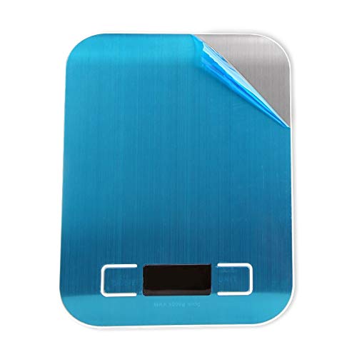 Food Scale Silver Digital Scales 5kg 10kg 1g Weight Scale Stainless Steel Electronic Balance Measure Tools LED Display Kitchen Scales