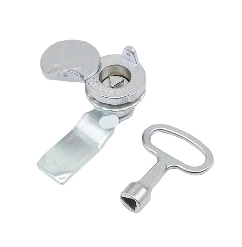 Serrure à languette MS705-3A avec clé triangulaire en fer pour porte d'armoire - 3