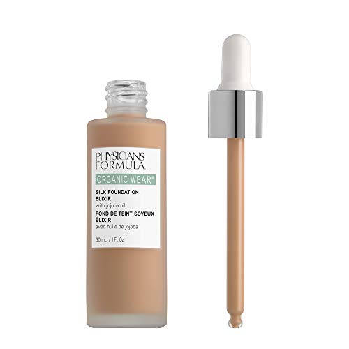 Physicians Formula Organic Wear All Natural Liquid Foundation Elixir Light-To-Medium, Full Coverage | Dermatologist Tested, Clinicially Tested #TOP1