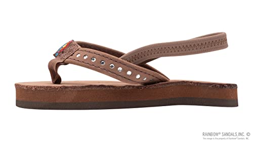 Image of Rainbow Sandals Kid's Single Layer Premier Leather w /Narrow Crystal Strap