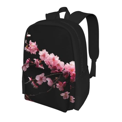 Sac à dos grande capacité résistant à l'eau motif fleurs de cerisier