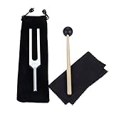 Tuning Fork, 528 Hz Tuning Fork with Silicone Hammer and Cleaning Cloth, Solfeggio Tuning Fork for D