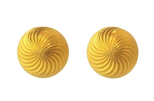 Boucles d'oreilles à tige en or jaune 18k chic au design minimaliste
