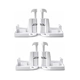 TELKES - Pack x2 Retenedores para Mosquitera Enrollable Blanco Bloqueo Regulable con Tuerca Freno Enganche de Recambio Anclaje Resistente Tope de Repuesto Compatible Pestillo Seguro (2, Blanco)