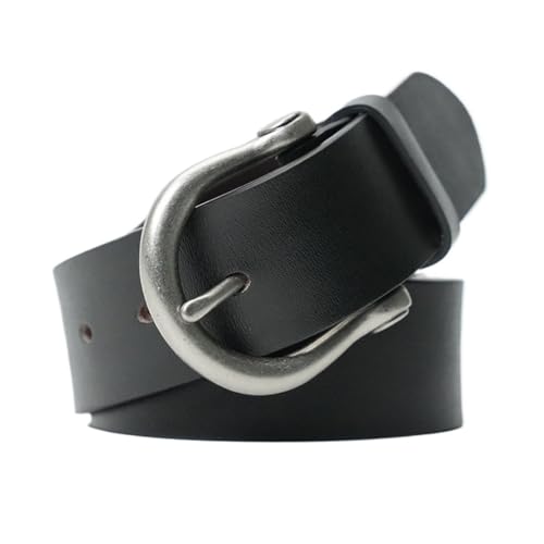 JSEIAJB Leather Buckle Belt For Men Versatile Jeans Belt With Vintage Pants Belt