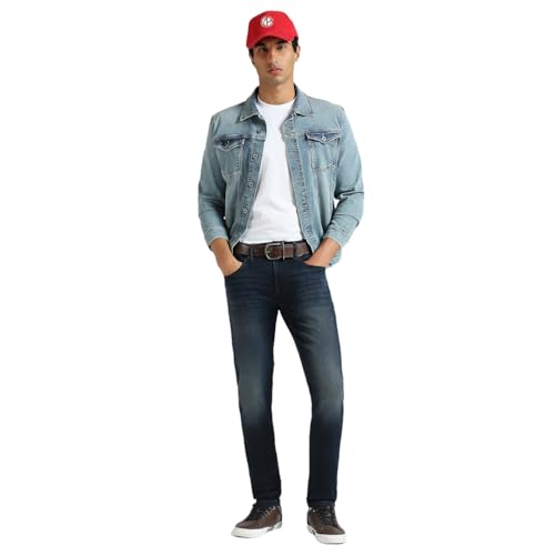Image of Pepe Jeans Men's Straight Fit Jeans | Mid Rise | Chinox | Jeans for Man