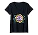 Femme Third Eye I Yoga Du Troisième Œil Ésotérisme T-Shirt avec Col en V