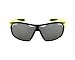 Nike Grey with Silver Flash Lens Road Machine Sunglasses, Matte Black/Volt