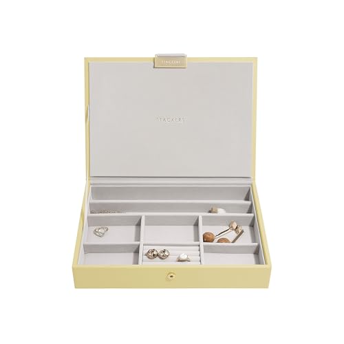 Couvercle de boîte à bijoux classique jaune beurre Stackers pour coffret modulable - 2