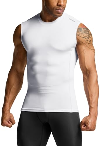 TSLA Men's Sleeveless Workout Shirts, Dry Fit Running Compression Cutoff Shirts, Athletic Training Tank Top2