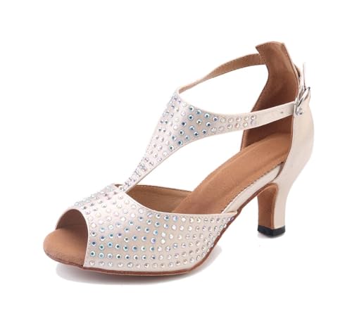 Chaussures Jazz Femme Danse Moderne Contemporaine Beige Talon 6cm 38