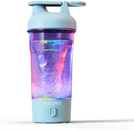 JOTER & LIBEAR Electric Shaker Bottle, Portable USB Rechargeable Protein Shake Mixer, Shaker Bottles for Protein Mixes and Meal Replacement Shakes, BPA Free, Waterproof, 25 oz (Blue)