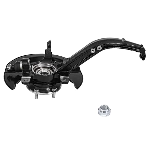 Image of Detroit Axle - Front 2pc Steering Knuckles for 03-07 Honda Accord [2.4L w /Automatic Transmission], 2 Steering Knuckles & Wheel Bearing Hubs 2003 2004 2005 2006 2007 Replacement