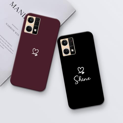 Image of COLORflow Back Cover Compatible with Oppo F21 Pro 4G / F21s Pro 4G | Cute Korean Hearts Customized Back Cover Compatible with Oppo F21 Pro 4G / F21s Pro 4G