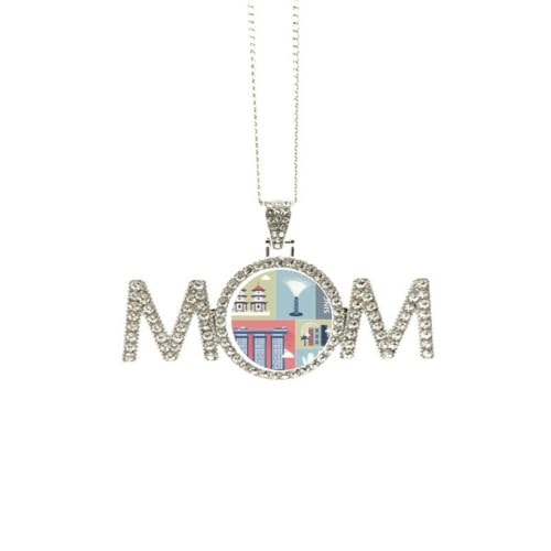 Collier Singapour pendentif skyline fête des mères femme M