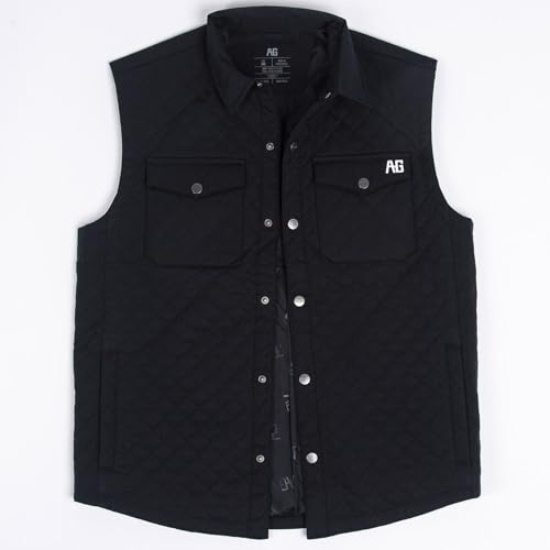 Men's Winston Vest, Wind Resistant Cotton-Performance Work Vest, Full-Zip, Quilted Interior Lining, Snap Front Pocket2