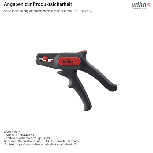 Wiha Herramienta pelacable automática Hasta 6 mm² 190 mm, 7 1/2" (44617), Black - Image 4