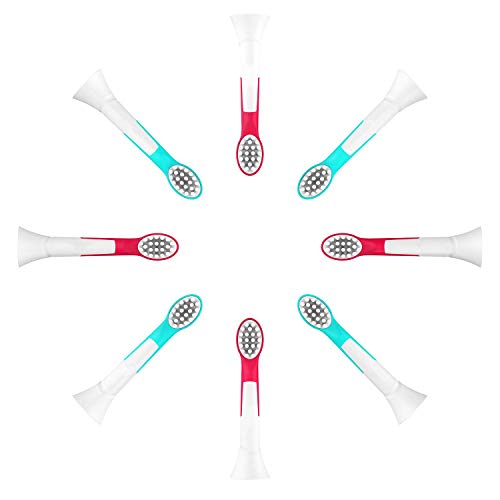 ITECHNIK Aufsteckbürste Kompatible mit Philips Kids HX6044/33, weiche Borsten für eine behutsame Reinigung, 8er Pack