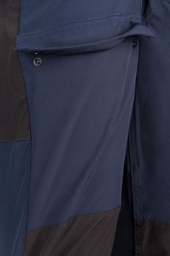 Velilla 103022S; Pantalone Trekking Multitasche; Blu Navy E Nero; Taglia M - 4