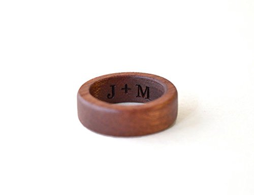 Mahogany Ring, Wood Ring, Wood Band, Mahogany Wood Ring, Wooden Wedding Jewelry, Mahogany Jewelry, Mahogany Wood Band, Holiday Gift, Personalized Ring #TOP5