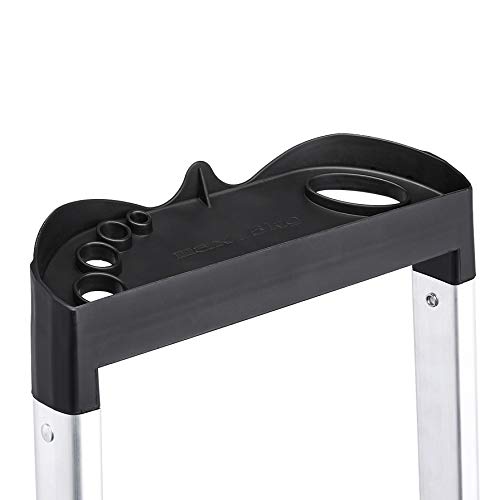 AmazonBasics Folding Step Ladder - 5-Step, Aluminum with Wide Pedal, Silver and Black