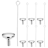 FUNNETOYU 7 Juegos Urna de Cremación Pequeña Colgante de Acero Inoxidable Plata con Kit Reutilizable y Varilla Metálica para Relleno sin Derrames en Uso Diario
