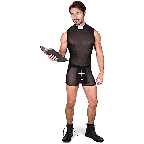 Photo de Karnival Costumes Déguisement prêtre pécheur homme - Noir - XL