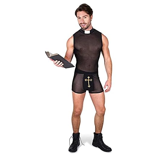Karnival Costumes Déguisement prêtre pécheur homme - Noir - XL