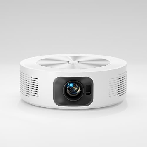 Image of Mini Projector with WiFi and Bluetooth, Native 1080P Portable Outdoor Movie Projector, VOPLLS Home Projector 4K Support for HDMI /USB /AV /Phone /Laptop(White)