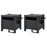 Suncast 2 Pack Hideaway Garden Hose Reel, Holds 100' of 5/8' Standard Vinyl Hose, Cyberspace Grey