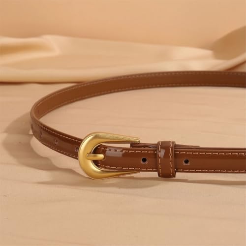 Rfmfkkg Women Leather Thin Belts For Jeans Pants Dress Ladies Skinny Belt With Gold Alloy Buckle4