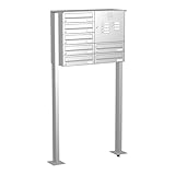 KNOBLOCH Briefkastenanlage | Freistehend zum Aufschrauben | mit Funktionskasten – Klingel &...