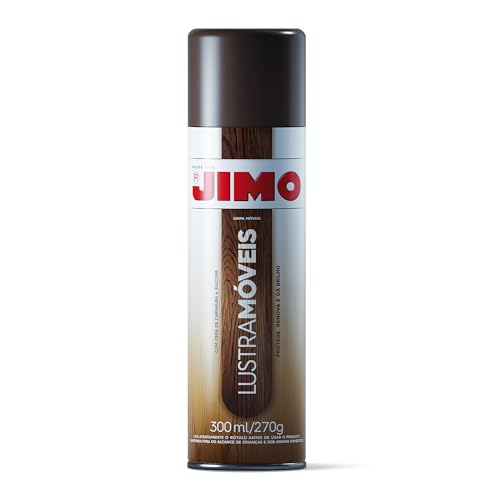 JIMO Lustra Móveis Limpa Renova Protege Mais Brilho na Madeira Clara ou Escura Fragrância Suave Aerossol 300ml