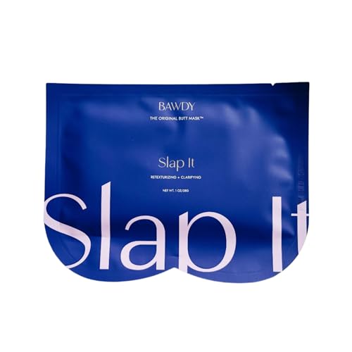 BAWDY Slap It - Caffeine Beauty Butt Mask - Retexturizing + Detoxifying Treatment for Your Behind - 2 Sheets, One for Each Cheek - Clean Beauty Mask for Your Butt (1 Mask - Single Use)