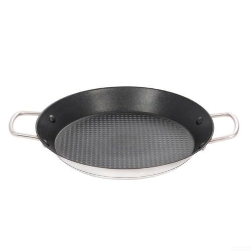 Belnotelt Sartén de acero con capa antiadherente y puntos elevados optimizadas recetas de mariscos y arroz (30 cm)