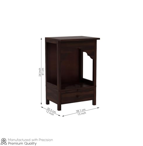 Image of Wudniture Sheesham Wood Handcrafted Temple for Pooja for Home & Office (Walnut Finish)
